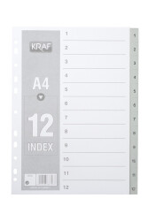 Kraf 1-12 Rakamlı Seperatör Dosya Ayracı 45261 - Kraf