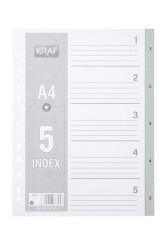 Kraf 1-5 Rakamlı Seperatör Dosya Ayracı 45047 - Kraf