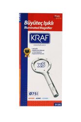 Kraf Büyüteç Işıklı 75 mm 312G - 1