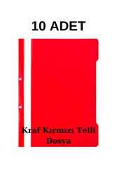 Telli Dosya Kırmızı 10'lu Paket - Kırtasiye Ofisi