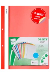 Leitz Açık Kırmızı Telli Dosya 5 Li Paket - 1