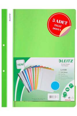 Leitz Açık Yeşil Telli Dosya 5 Li Paket - 1