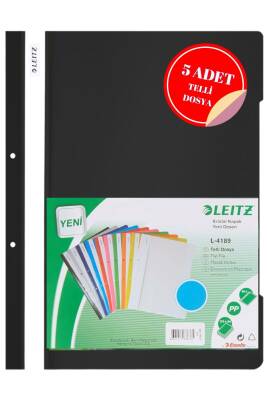 Leitz Siyah Telli Dosya 5 Li Paket - 1