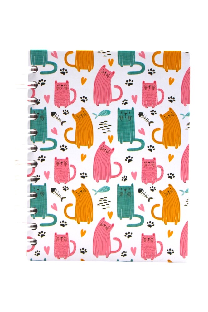 Kırtasiye Ofisi Ayraçlı Haftalık Planlayıcı Renkli Kediler 12 X 17 Cm