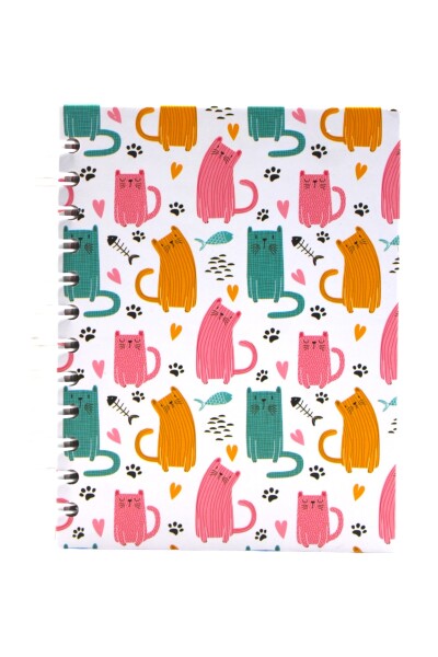 Kırtasiye Ofisi Ayraçlı Haftalık Planlayıcı Renkli Kediler 12 x 17 cm - 1