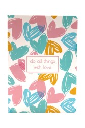 Kırtasiye Ofisi 128 Yaprak Çizgili Zemin Renkli Defter Kalp 15 x 21 cm - Kırtasiye Ofisi