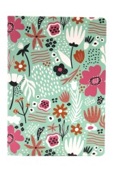 Kırtasiye Ofisi 128 Yaprak Çizgili Zemin Renkli Defter Pembe Çiçek 15 x 21 cm - Kırtasiye Ofisi