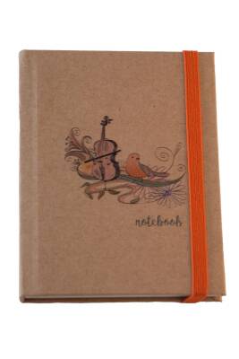 Liz Kf123 Kraft Sert Kapak 96 Yaprak Çizgili Lastikli Defter - 6