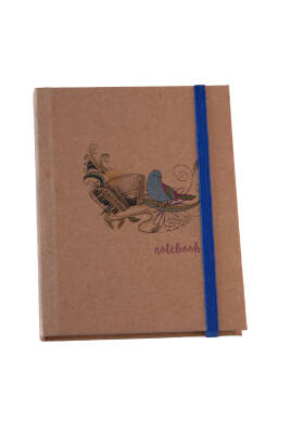 Liz Kf123 Kraft Sert Kapak 96 Yaprak Çizgili Lastikli Defter - 1