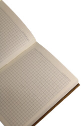 Liz Kf123 Kraft Sert Kapak 96 Yaprak Kareli Lastikli Defter - 3