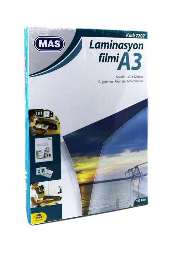 Mas A3 125 Mic Polyester Kaplama Malzemesi 100