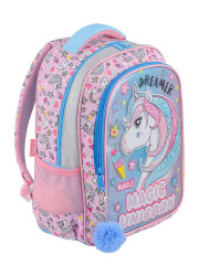 Muggle Mu-8904 Tropikal Pradice Pembe Okul Çantası - Muggle