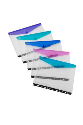 My Clear Bag Renkli Çıtçıtlı Dosya W-290 - 19