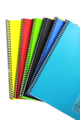 Mynote Flex A4 100 Yaprak Çizgili Spiralli Plastik Neon Kapak Defter - 9