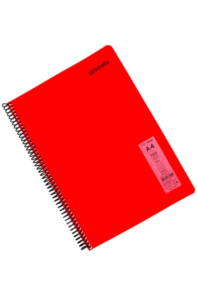 Mynote Flex A4 120 Yaprak Kareli Spiralli Plastik Neon Kapak Defter - 38