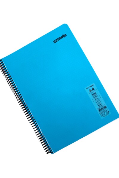 Mynote Flex A4 120 Yaprak Kareli Spiralli Plastik Neon Kapak Defter - 27
