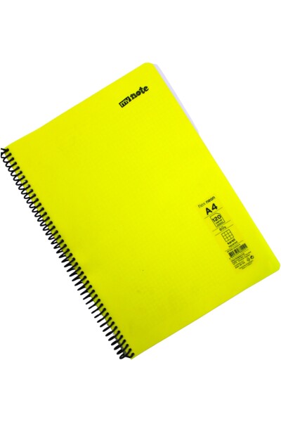 Mynote Flex A4 120 Yaprak Kareli Spiralli Plastik Neon Kapak Defter - 21