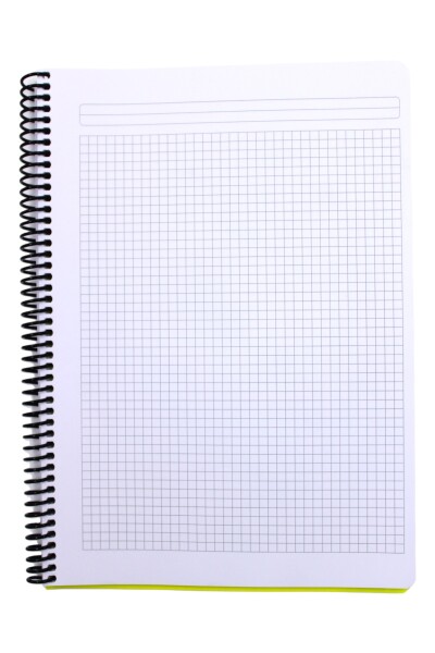 Mynote Flex A4 120 Yaprak Kareli Spiralli Plastik Neon Kapak Defter - 24