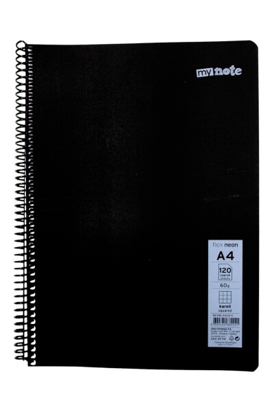 Mynote Flex A4 120 Yaprak Kareli Spiralli Plastik Neon Kapak Defter - 13