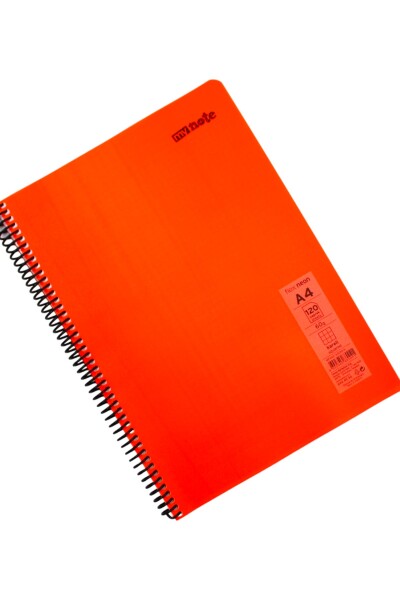 Mynote Flex A4 120 Yaprak Kareli Spiralli Plastik Neon Kapak Defter - 9