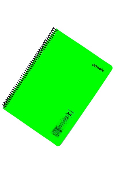 Mynote Flex A4 120 Yaprak Kareli Spiralli Plastik Neon Kapak Defter - 2