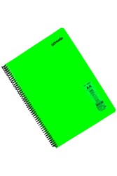 Mynote Flex A4 120 Yaprak Kareli Spiralli Plastik Neon Kapak Defter - 3