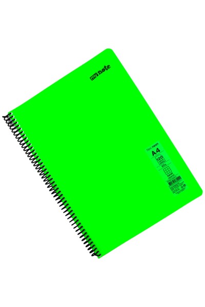 Mynote Flex A4 120 Yaprak Kareli Spiralli Plastik Neon Kapak Defter - 3