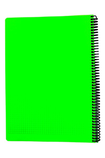 Mynote Flex A4 120 Yaprak Kareli Spiralli Plastik Neon Kapak Defter - 4