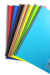 Mynote Flex A4 60 Yaprak Çizgili Spiralli Plastik Neon Kapak Defter - 15