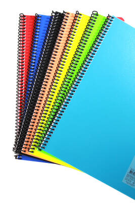 Mynote Flex A4 60 Yaprak Çizgili Spiralli Plastik Neon Kapak Defter - 9