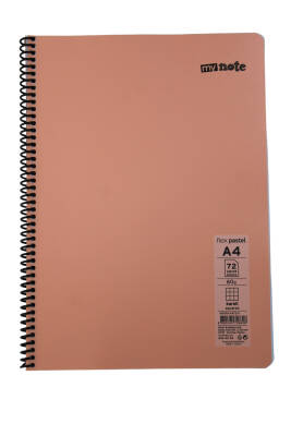 Mynote Flex A4 72 Yaprak Kareli Spiralli Plastik Kapak Defter Pastel - 7