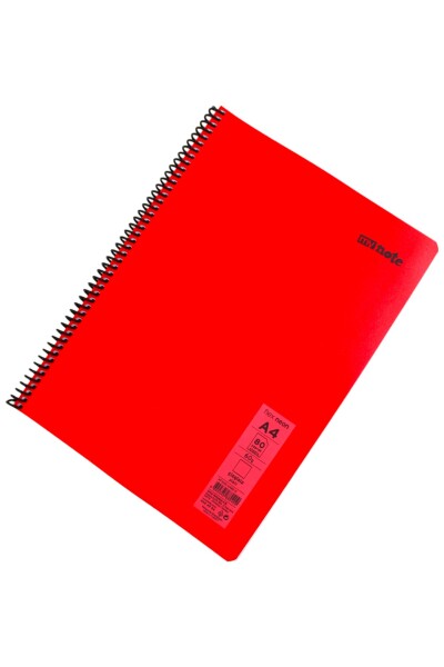 Mynote Flex A4 80 Yaprak Çizgisiz Spiralli Plastik Neon Kapak Defter - 22