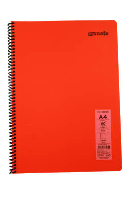 Mynote Flex A4 80 Yaprak Çizgili Spiralli Plastik Neon Kapak Defter - 4