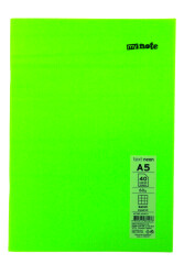 Mynote Text A5 40 Yaprak Kareli Plastik Neon Kapaklı Defter - 1
