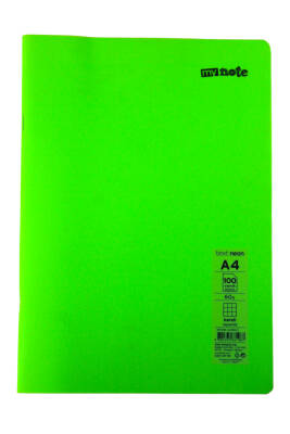 Mynote Text Neon A4 100 Yaprak Kareli Plastik Kapak Defter - 1