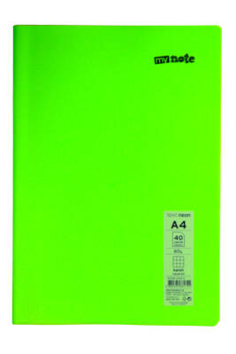Mynote Text Neon A4 40 Yaprak Kareli Plastik Kapak Defter - 1