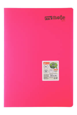 Mynote Text Neon A4 80 Yaprak Kareli Plastik Kapak Defter - 23
