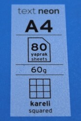 Mynote Text Neon A4 80 Yaprak Kareli Plastik Kapak Defter - 11