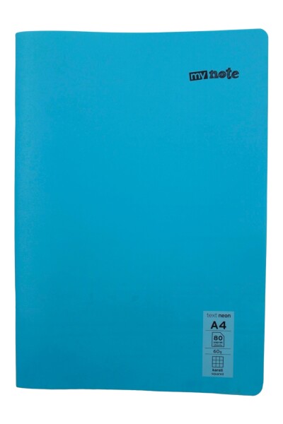 Mynote Text Neon A4 80 Yaprak Kareli Plastik Kapak Defter - 5