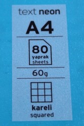 Mynote Text Neon A4 80 Yaprak Kareli Plastik Kapak Defter - 7