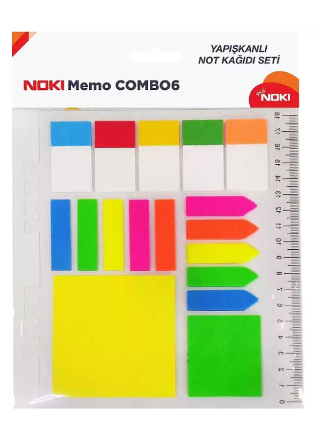 Noki Yapışkanlı Not Kağıdı Seti Memo Combo 7 No:12707