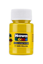 Nova Color Akrilik Boya Sarı Şişe Nc-169 - Nova Color