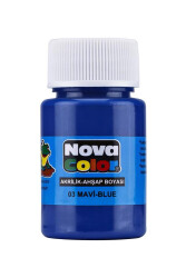 Nova Color Akrilik Boya Mavi Şişe Nc-171 - Nova Color