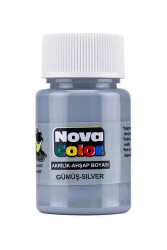 Nova Color Akrilik Boya Gümüş Şişe 35 cc Nc-235 - 1