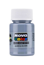 Nova Color Akrilik Boya Gümüş Şişe 35 cc Nc-235 - Nova Color