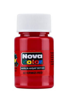 Nova Color Akrilik Boya Kırmızı Şişe Nc-170 - 1