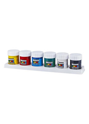 Nova Color Nc-113 Guaj Boya 6'lı Set Şişe - 1
