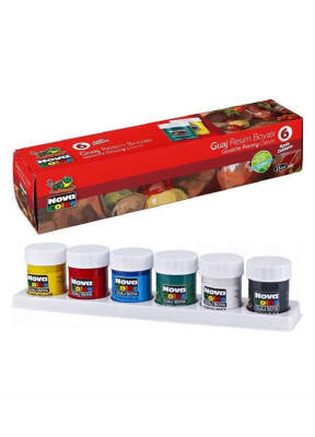 Nova Color Nc-113 Guaj Boya 6'lı Set Şişe - 2