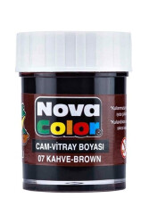 Nova Color Nc-155 Kahve Su Bazlı Cam Boyası 30 cc - 1