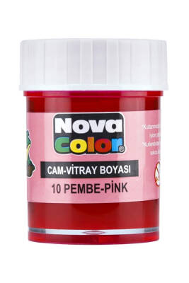 Nova Color Nc-158 Pembe Su Bazlı Cam Boyası 30 cc - 1